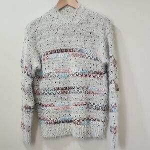 Woven Cozy Cream and Black Textured Sweater